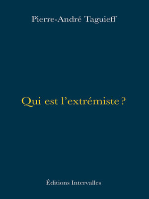 cover image of Qui est l'extrémiste ?